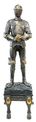 Lot 246 - Modern resin model of a knight in armour