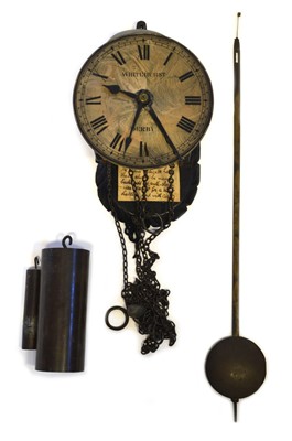 Lot 204 - Whitehurst, Derby early 19th-century wall hanging alarm clock