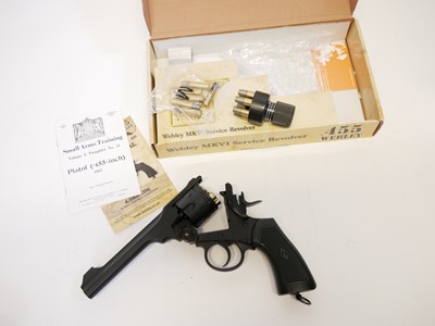 Lot 119 - Webley CO2 .177 MKVI .455 Service revolver air pistol