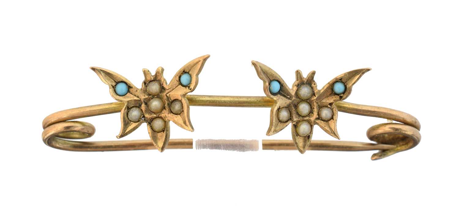 Lot 12 - A butterfly brooch by Murrle Bennett & Co.