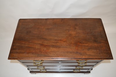 Lot 243 - George III mahogany chest of two short and three long drawers
