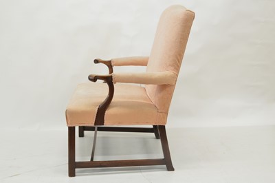 Lot 296 - George III mahogany framed Gainsborough chair