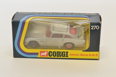 Lot 120 - Corgi 270, James Bond silver D.B.5 diecast car