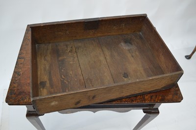 Lot 264 - George III pollard oak veneered side table