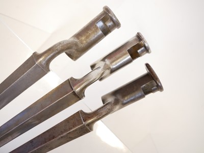 Lot 233 - Three East India Company socket bayonets