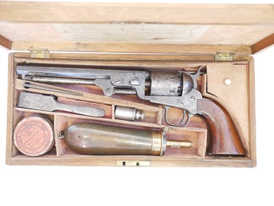 Lot Cased Colt London Proofed Navy Revolver