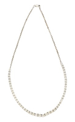 Lot 90 - A 9ct gold diamond necklace