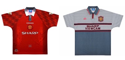 Lot 118 - Two 1990's Manchester United retro football kits