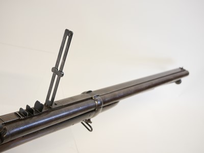 Lot 33 - Jacob double barrel percussion rifle and shotgun