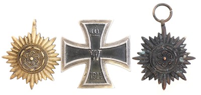 Lot 296 - Private purchase Iron Cross and two Eastern Peoples medals