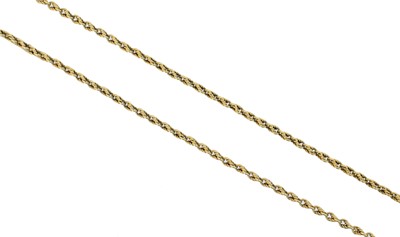 Lot 83 - An early 20th century 15ct gold chain necklace