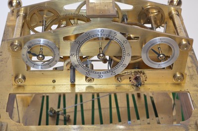 Lot 200 - Rolling ball clock, brass frame
