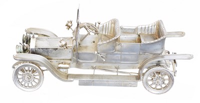 Lot 87 - An Elizabeth II silver 'Silver Ghost' Rolls Royce model