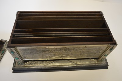 Lot 113 - Pewter casket signed by celebrities of the mid 20th century