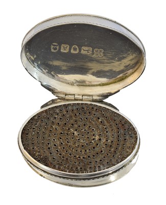 Lot A George III silver nutmeg grater