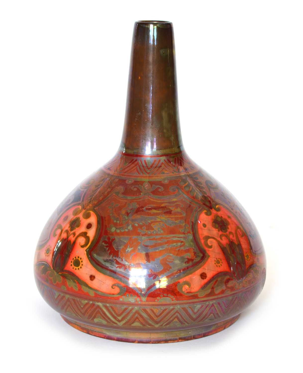 Lot 104 - Pilkington's Royal Lancastrian lustre onion-shaped vase
