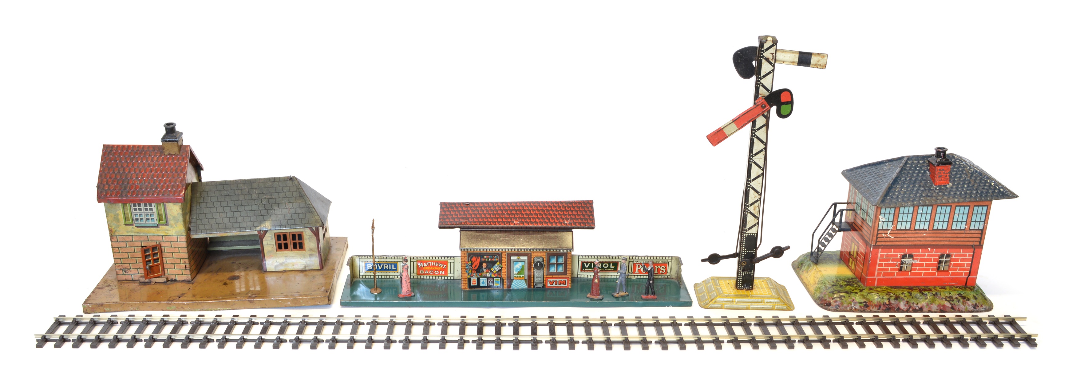 Lot 25 Three Bing tinplate buildings