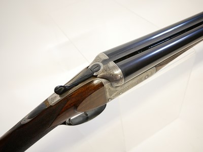 Lot 405 - Lancaster 16 bore side by side shotgun LICENCE REQUIRED