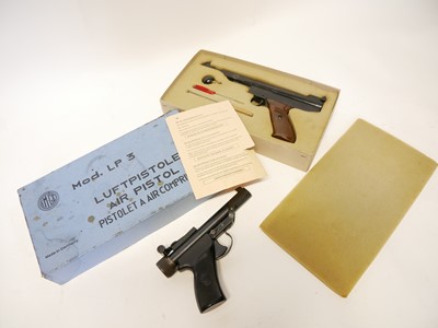 Lot 102 - EM-GE Model LP3a .177 air pistol and and Hy-Score air pistol.