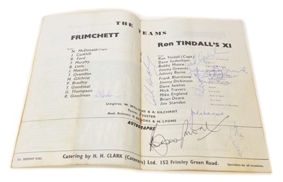 Lot 115 - Bobby Moore signed programme for a testimonial cricket match, 1967