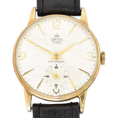 Lot 185 - A 9ct gold Smiths watch