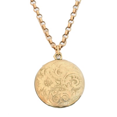 Lot 19 - A gold plated hinged locket