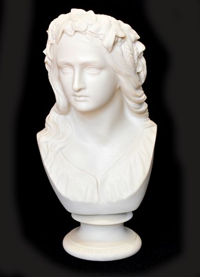 Lot 117 - Copeland Parian bust of ‘Ophelia'