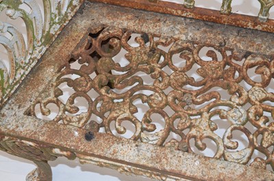 Lot 302 - Cast iron benches