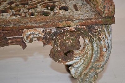 Lot 302 - Cast iron benches