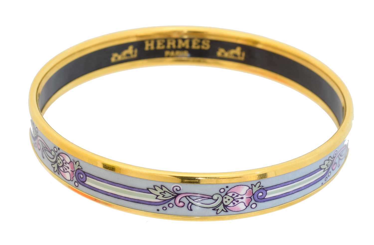 Lot A Hermès enamel bangle bracelet