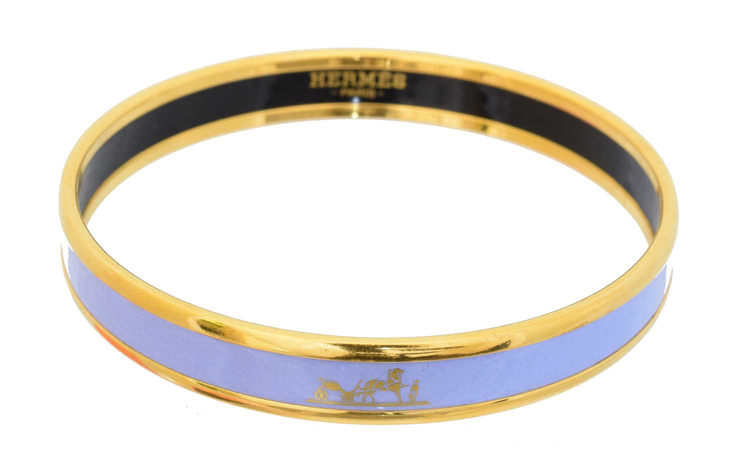 Lot 45 - A Hermès enamel bangle bracelet