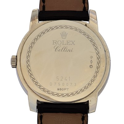 Lot 184 - A platinum Rolex Cellini wristwatch