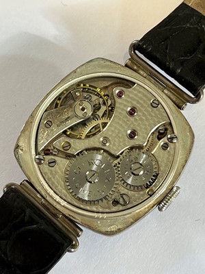 Lot 180 - A 1920s silver Rolex wristwatch