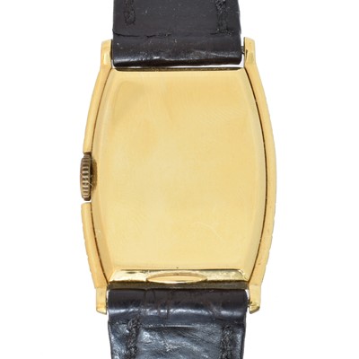 Lot 159 - A 1920s 18ct gold Asprey manual wind wristwatch