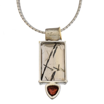 Lot 69 - A gem-set necklace by John Wolfe
