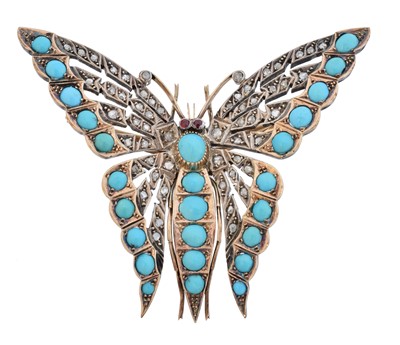 Lot 7 - A vari-gem butterfly brooch