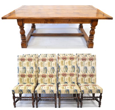 Lot 195 - Dining table and chairs