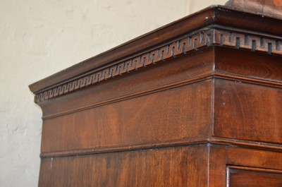 Lot 253 - Early 19th-century bowfront chest on chest