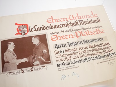 Lot 261 - German Third Reich third Ehren Urkunde