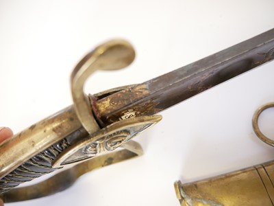 Lot 191 - Napoleonic era officers sword and scabbard