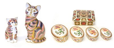 Lot 149a - Royal Crown Derby Boxes and Paperweights