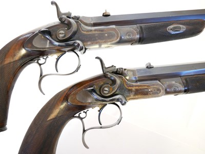 Lot 1 - Pair of  mock duelling pistols are made by Leonard Ancion-Marx of Liege