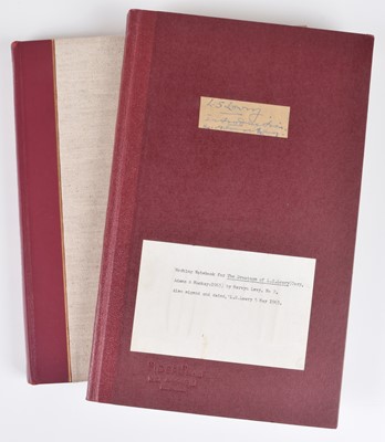 Lot 103 - "Drawings of L.S. Lowry" by Mervyn Levy, signed book and the original notes by the author (2).
