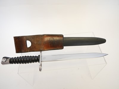 Lot 229 - Swiss Sig Stgw 57 bayonet and scabbard