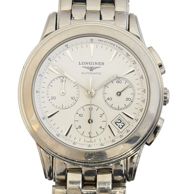 Lot 166 - A Longines 'Flagship' chronograph automatic wristwatch