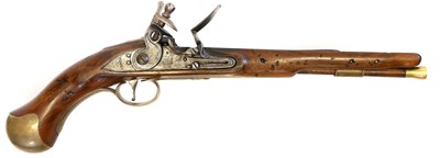 Lot 480 - Reproduction flintlock sea service pistol stock and action