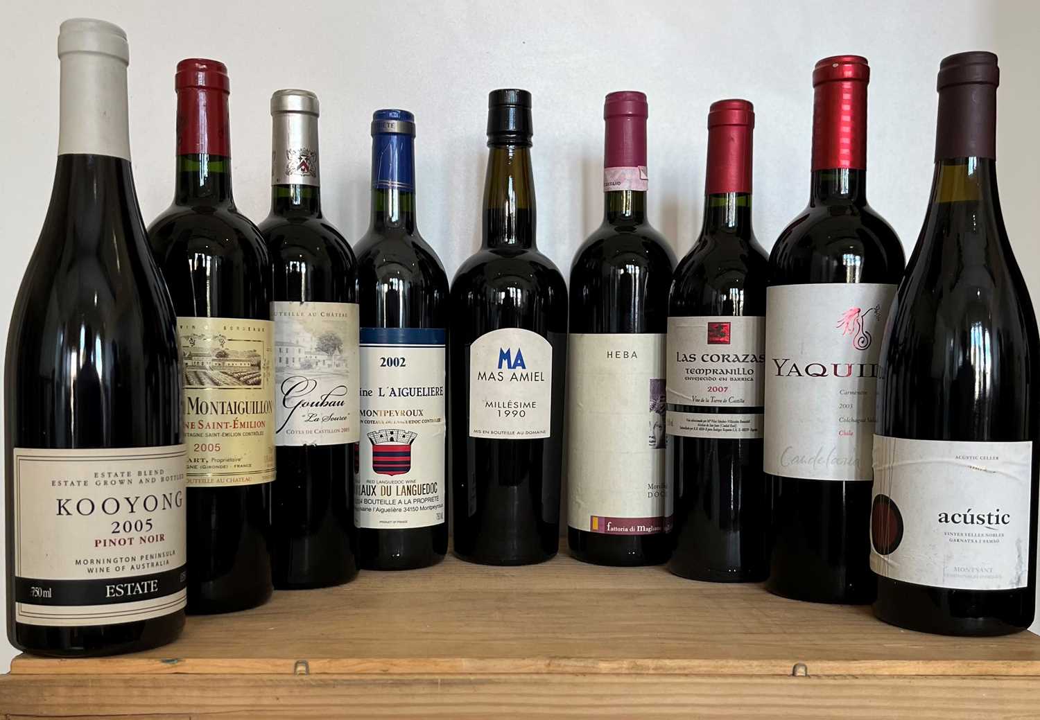Lot 1 - 9 Bottles Mixed Lot International Very Good Red Drinking wines