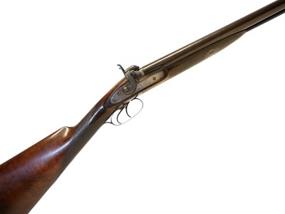 Lot 64 - Williams and Powell double 10 bore side by side percussion shotgun
