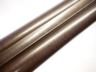 Lot 64 - Williams and Powell double 10 bore side by side percussion shotgun
