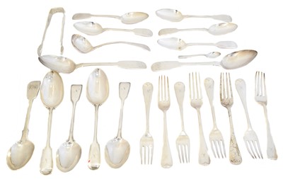 Lot 67 - A selection of silver flatware